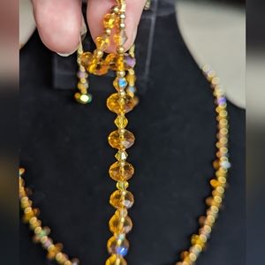 "Golden Amber" Swarovski Crystals Set